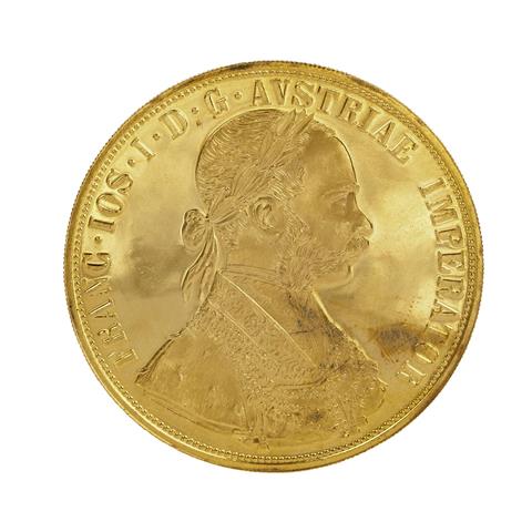 Österreich/Gold - 4 Dukat 1915, offizielle Nachprägung,