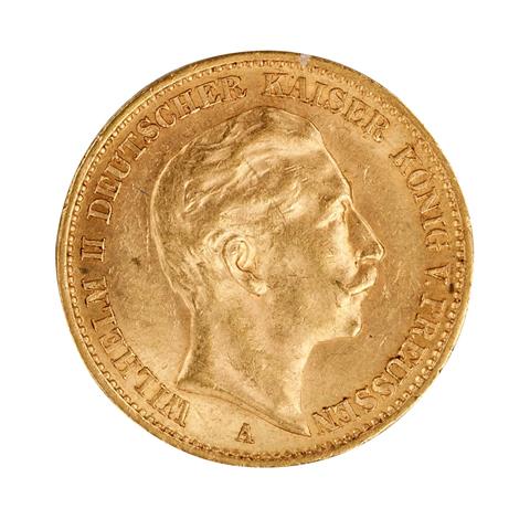 Dt. Kaiserreich /GOLD - Preussen Wilhelm II. 20 Mark 1911-A