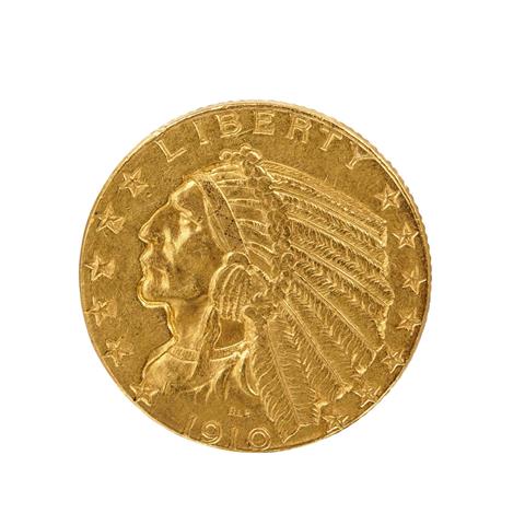 USA /GOLD - 5 $ Indian Head 1910