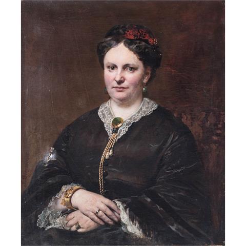 BIERMANN, GOTTLIEB (1824-1908), "Damenportrait", 1881