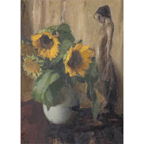 GOEDHART, JAN CATHARINUS ARDIAAN (1893-1975), "Stillleben mit Sonnenblumen und Aktfigur",
