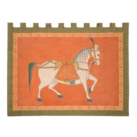 Dekorativer Wandbehang. RAJASTHAN/INDIEN, 2. Hälfte 20. Jh., 160x213 cm.