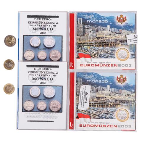 Monaco - Kleines Lot an Euro-Kursmünzensätzen mit etwas Silber.