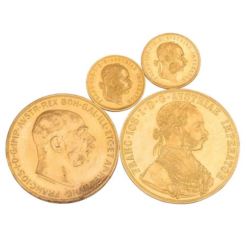 Österreich /GOLD-Lot - Franz Josef I. mit insgesamt Feingewicht ca. 51 g.