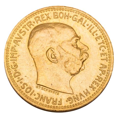 Österreich - 20 Kronen 1915 (offizielle Nachprägung), GOLD,