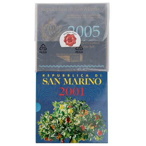 2 x San Marino KMS in Euro und Lire -