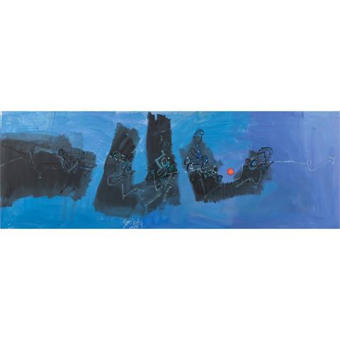 CIUHA, JOZE (1924-2015), "Blaue Komposition mit Figuren", 1992
