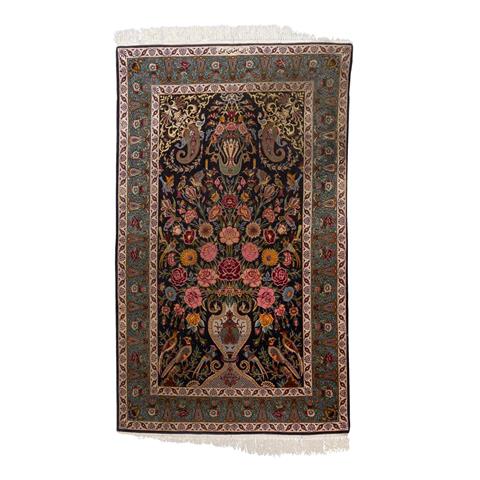 Orientteppich mit Seide. ISFAHAN/IRAN, 20. Jh., 180x110 cm.