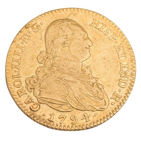 Spanien/Gold - 2 Escudos 1794/ Madrid, Karl IV.,