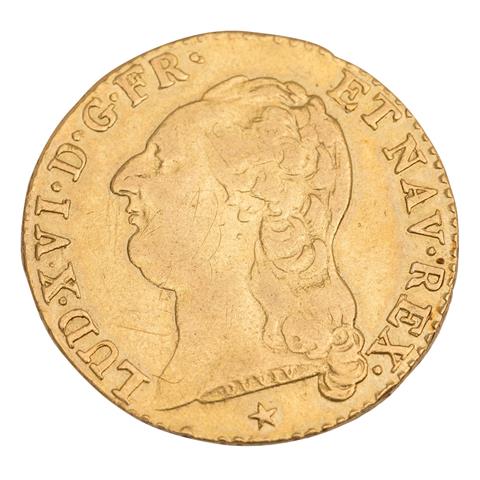 Frankreich/Gold - Louis d'or 1787/ W (Lille), Ludwig XVI.,
