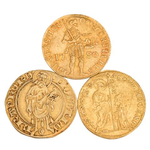 Set "Die drei berühmtesten Handels-Goldmünzen der Geschichte" -