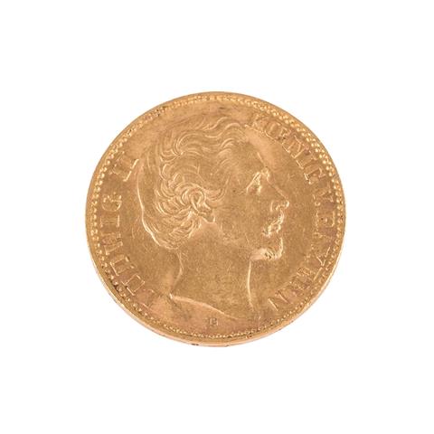 Dt. Kaiserreich /GOLD -  Bayern Ludwig II. 1864-1886, 20 Mark 1875-D