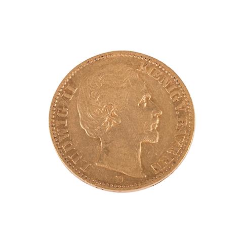 Dt. Kaiserreich /GOLD -  Bayern Ludwig II. 1864-1886, 20 Mark 1873-D