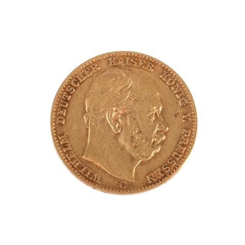 Dt. Kaiserreich /GOLD - Preußen, Wilhelm I. (1861-1888), 10 Mark 1876-C