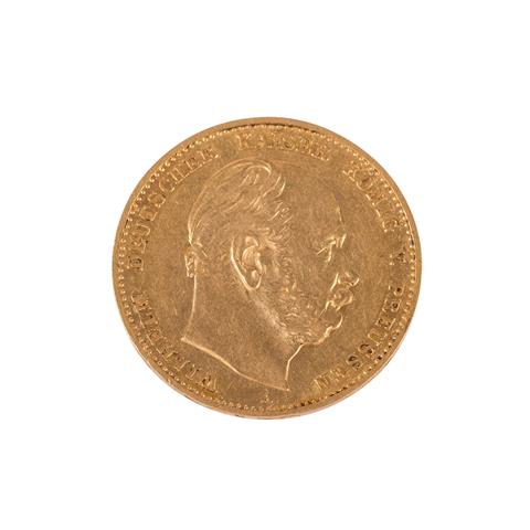 Dt. Kaiserreich /GOLD - Preußen, Wilhelm I. (1861-1888), 10 Mark 1882-A