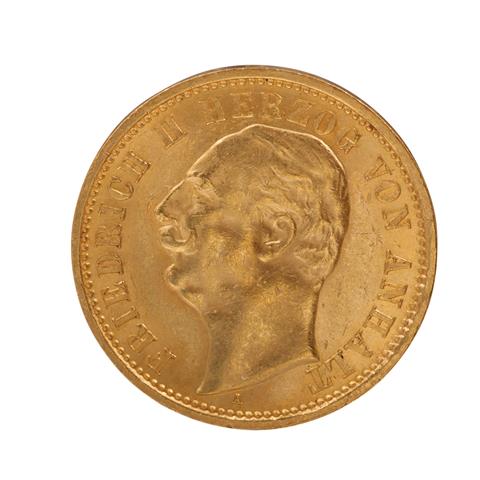 Herzogtum Anhalt/Gold - 20 Mark 1904/A, Friedrich II.,