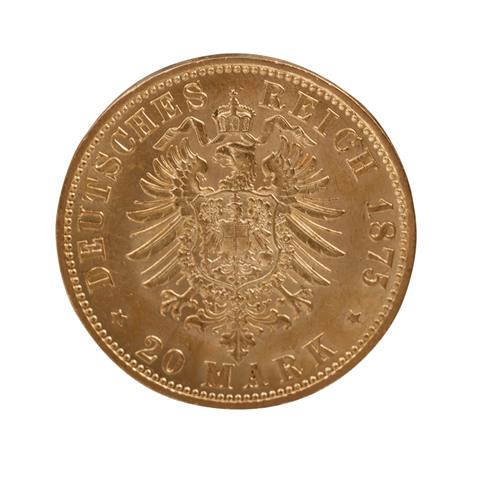 Herzogtum Anhalt/Gold - 20 Mark 1875/A, Friedrich I.,