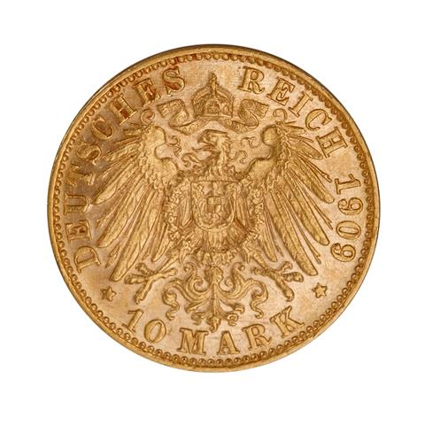 Freie und Hansestadt Lübeck/Gold - 10 Mark 1909/A,