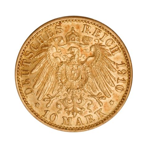 Freie und Hansestadt Lübeck/Gold - 10 Mark 1910/A,