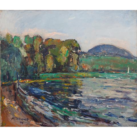 THEYNET, MAX ROBERT (1875-1949), "Uferpartie am Neuenburgersee",