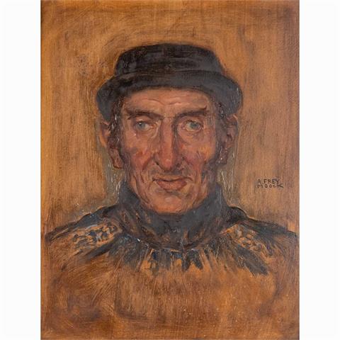 FREY-MOOCK, ADOLF (1881-1954) "Bildnis eines Bauern mit Kappe"