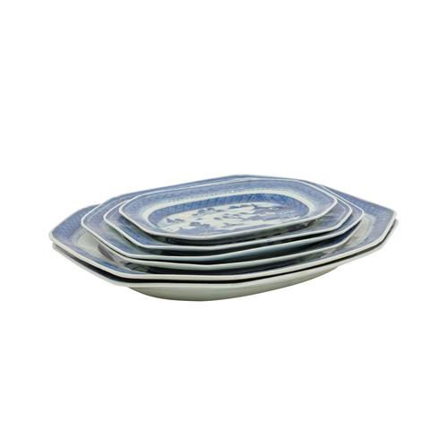 Set: 6 ovale Platten. CHINA, "Diana Cargo", um 1800-1817,