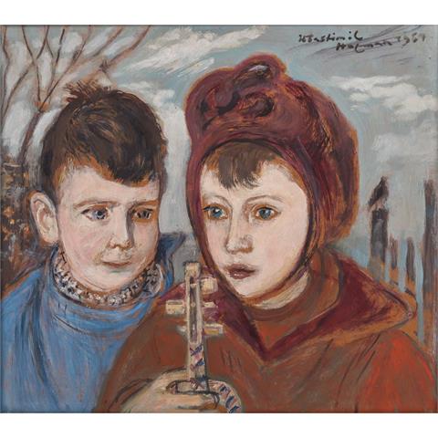 HOFMANN, WLASTIMIL (auch Vlastimil Hofman, 1881-1970), "Kinder mit Schlüssel", 1957,
