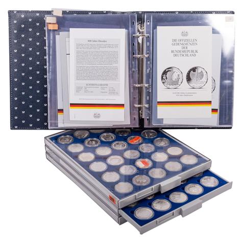 BRD - Drei Kassetten mit 63 x 10 Euro Silbergedenkmünzen