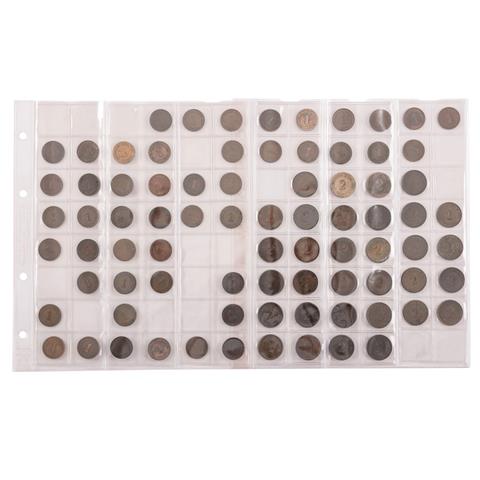 Dt. Kaiserreich /Kleinmünzen - 48 x 1 Pfennig (J.1) und 32 x 2 Pfennig (J.2)