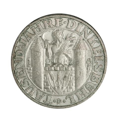 Weimarer Republik /Gedenkprägungen - 3 Reichsmark Dinkelsbühl 1928-D