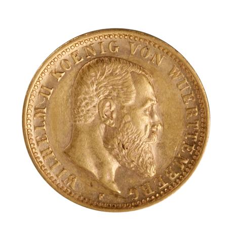 Königreich Württemberg/Gold - 10 Mark 1912/F, Wilhelm II.,