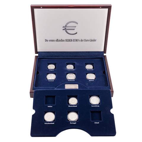 Münzkassette 'Die ersten offiziellen Silber-Euros der Euro Länder' -