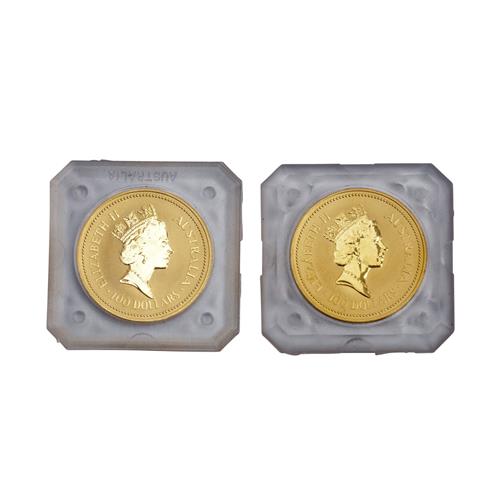 Australien/GOLD - 2 x 100 Dollars 1988
