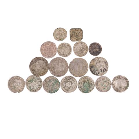 17./18. Jahrhundert, Konvolut von 17 Kleinmünzen,