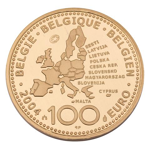 Belgien - 100 Euro 2004, Erweiterung europäischer Union, GOLD,