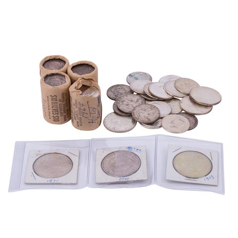 Münzensammlung Nordamerika - u.a. USA mit ca. 90 x 1/2 $ Kennedy
