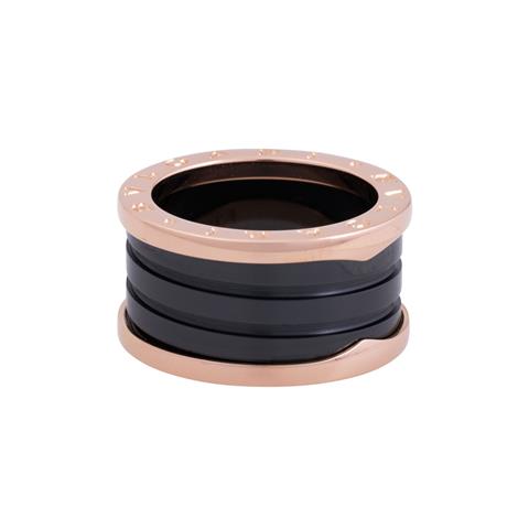 BULGARI Ring "B.zero1" mit schwarzer Keramik, 4-Band-Ring,