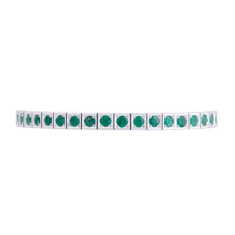 Linienarmband mit Smaragden von ca. 4,85 ct (punziert),