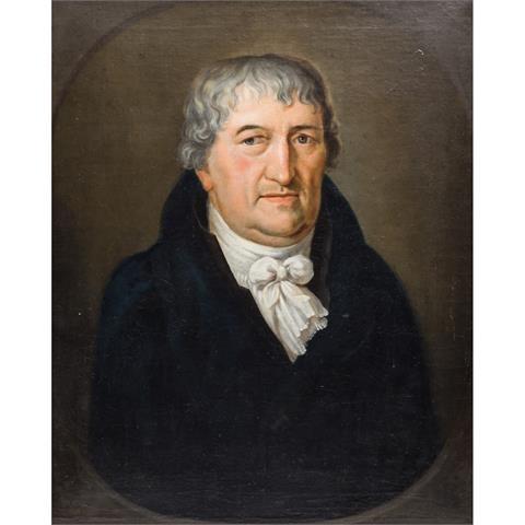 Maler 18./19. Jh., "Portrait des JOHANN WILHELM MOHL, Pfarrer in Weißach",