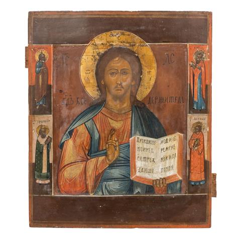 IKONE "Christus Pantokrator", Russland 18./19. Jh.,