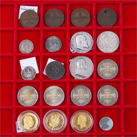 Rest einer großen Einlieferung - 20 Münzen und Medaillen, ex ca. 1854/2019,