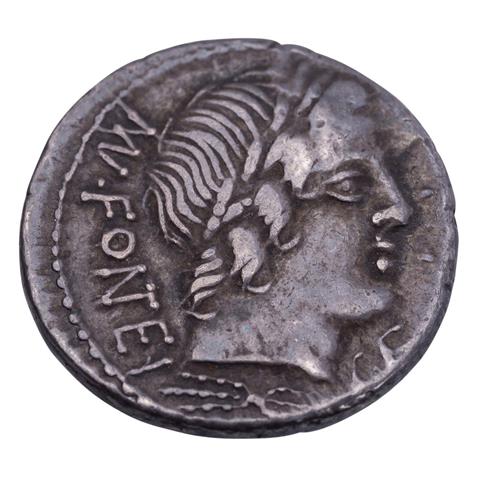 Röm. Republik - Denar 85 v.Chr./Rom, Mn. Fonteius C.f.,