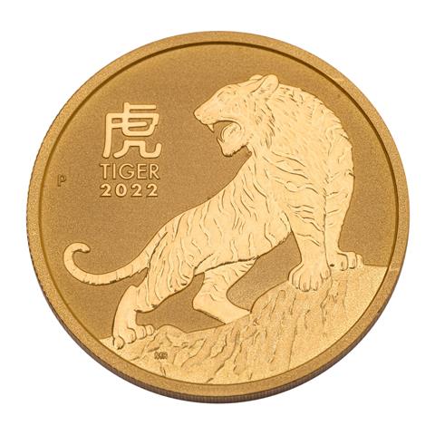 Australien - 100 Dollars 2022, Jahr des Tigers, Lunar III, GOLD,