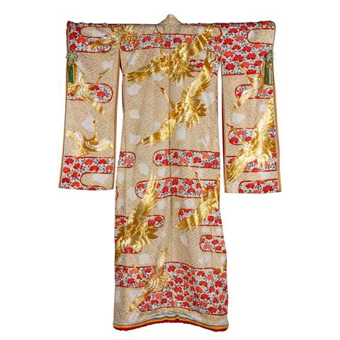JAPAN, Traditioneller Hochzeitskimono "Shiromuku", 20.Jh.