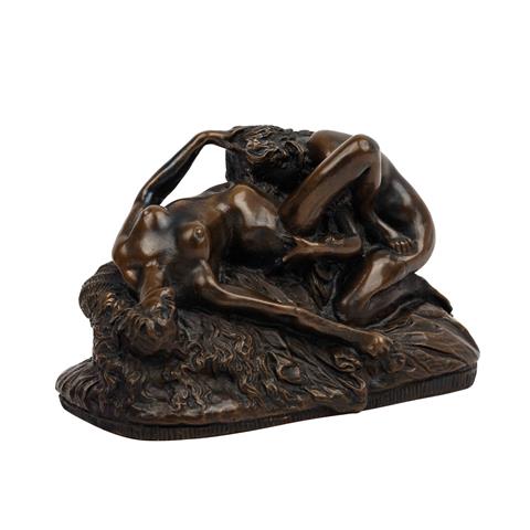 LAMBEAUX, J.M. (NACH) 1852-1908 "Erotische Figurengruppe mit Mädchenpaar"