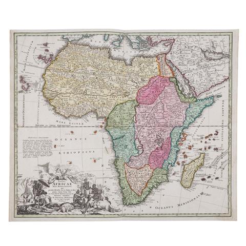 Historische Kupferstichkarte Afrika 18. Jhd.-