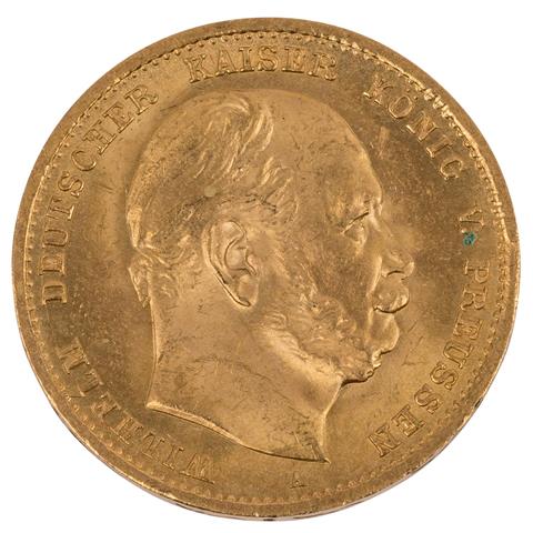 Preussen/Gold - 10 Mark 1872/A, Wilhelm I.,