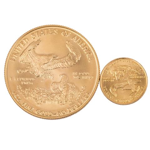 USA /GOLD - American Eagle 50$ und 5$ - 1 Unze & 1/10 Unze