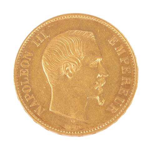 Frankreich - 100 Francs 1857/A, Napoleon III, GOLD,