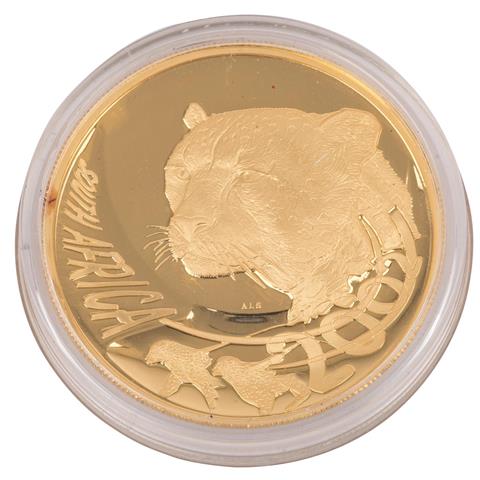 Südafrika - 100 Rand 2002, Wildkatzen Afrikas, GOLD,